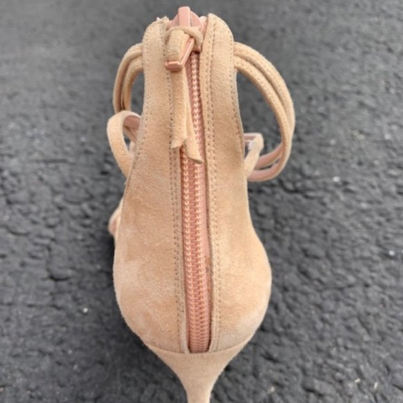 Stuart Weitzman ‘Myex’ nude strappy barely there sandals - size 9 - Picture 7 of 14